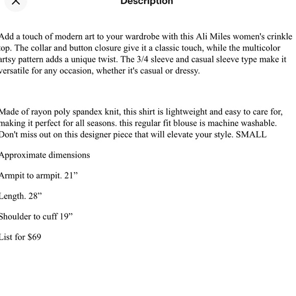 Ali Miles NEW Small Orange pucker top - Picture 9 of 9